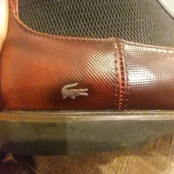 Lacoste Red Leather Ankle boots Women's size 7.5 - Picture 8 of 8